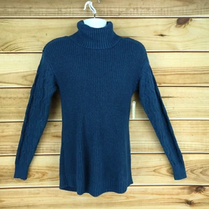 St. John's Bay Sweater Pullover Mens S Dark Blue Turtleneck Soft Comfort NWT $44 - Picture 1 of 8