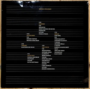 Mathias Spahlinger Electronic Avantgarde 20th Century Music Edition RZ LP NM - Picture 1 of 4