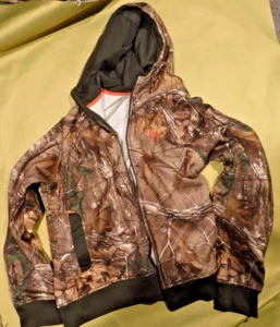 Under Armour Camo Hoodie Woman’s Zip up COLD GEAR SZ 2XL/2TG REALTREE USED - Picture 1 of 9
