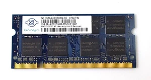 Nanya 1GB PC2-5300S DDR2-667MHz So-Dimm Laptop Memory NT1GT64U8HB0BN-3C - Picture 1 of 1