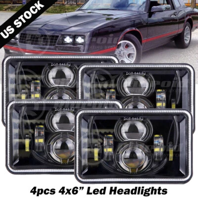4X Approved 4x6" 120W LED Headlights DRL for Peterbilt Kenworth Freightliner - Image 1 of 4