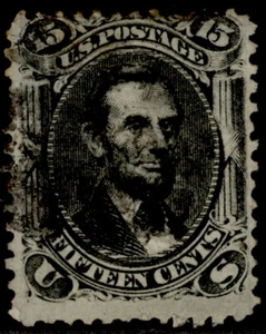 USA Scott 77, 15c schwarz, gebraucht. Katze 225 $. - Bild 1 von 1