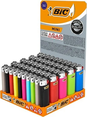 ACCENDINI PIETRINA BIC MINI CONFEZIONE DA 50 PEZZI COLORATI UNIVERSALI - Immagine 1 di 3