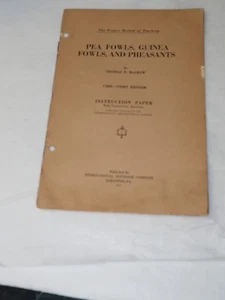 PEAS FOWLS,GUINEA FOWLS,AND PHEASANTS Scranton Publishing 1925 - Picture 1 of 7