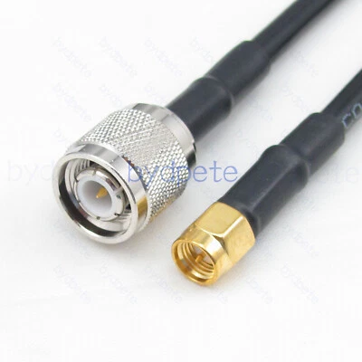 SMA male plug to TNC male LMR240 Coaxial Cable Coax Koaxial Kable RF 50ohm lot - Image 1 of 4