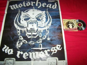 MOTORHEAD LEMMY NO REMORSE POSTER 75X54 CM + TRIBUTE TO MOTORHEAD CD - Picture 1 of 4