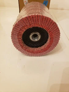 Flap Disc 4-1/2" x 5/8"-11 HUBBED, 36 Grit, Type 27, Ceramic  10 Pack - Picture 1 of 3