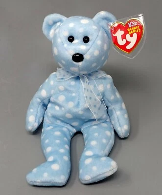 BUBBLY 2003 TY Beanie Baby Blue Bear Mint with Tag Protector - Image 1 of 4