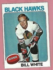                        1975-76 TOPPS BILL WHITE HOCKEY CARD #157  EX