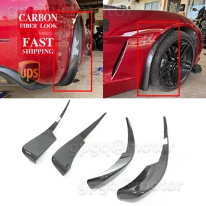 For Corvette C6 Base 09-13 XL Extended Carbon Fiber Front & Rear Mud Guard Flaps - Picture 1 of 10