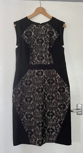Adrianna Papell LBD Little Black Dress Lace UK 14 Formal Occasion Cruise - Picture 1 of 11