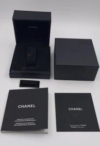 CHANEL scatola orologio pelle nera completa con certificato di autenticità - Imagen 1 de 23