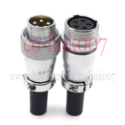 WEIPU WS20 5 Pin Panel Mount Waterproof Plug Socket,Industrial Wire Connectors  - Image 1 of 4