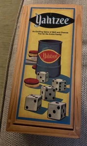 Vintage Parker Bros /Hasbro 2004 Yahtzee in Wooden Box Please Read Description - Picture 1 of 5