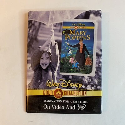 Prendedor DVD de película promocional Mary Poppins vintage 2001 Walt Disney Gold Collection Foto 1 de 3