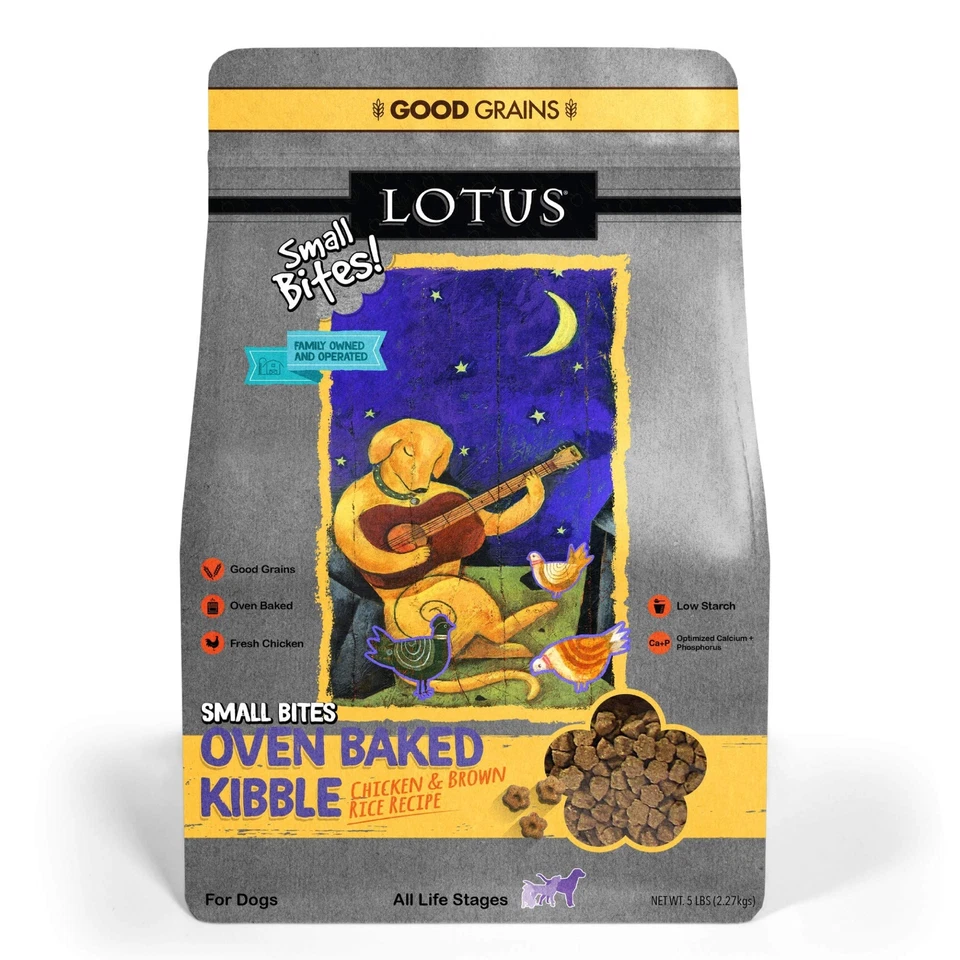 STEPHANIE IMPORTS Lotus Small Bite Dry Dog Food, Chicken, 5 Lb.
