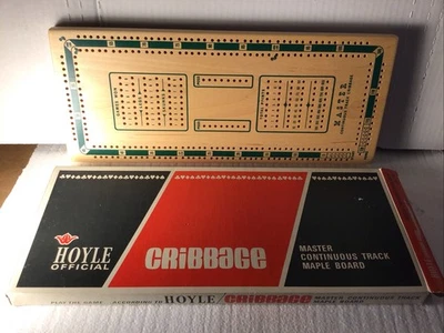 Hoyle Master Continuous Track Cribbage Board. Wood With Blue, Stancraft #5014 - Image 1 of 4