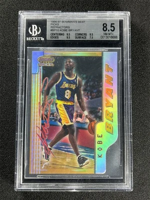 1996-97 Topps Bowman's Best Picks Kobe Bryant Silver Refractors RC BGS 8.5 MT+ - Image 1 of 2