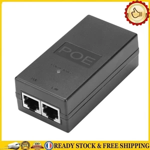 24V 0.5A 24W Desktop POE Power Injector Ethernet Adapter Surveillance CCTV Hot - Bild 1 von 6
