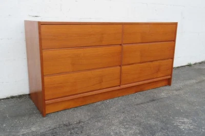 Aparador aparador largo danés moderno de mediados de siglo consola multimedia de TV 6203 Foto 1 de 4