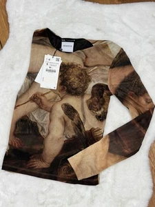 Zara Rare Renaissance Inspired Top Venus And Love Sheer Size S Women - Picture 1 of 23