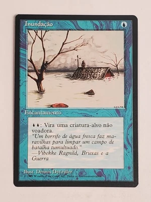 MTG Flood (Portugese 4th Edition (BB)/Blue/C) - BGM - Image 1 of 2
