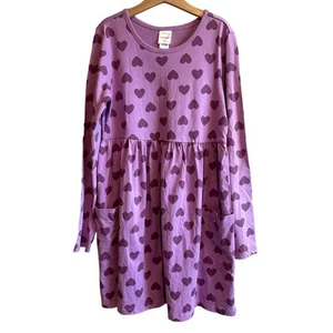 Hanna Andersson Long Sleeve Playground Dress with Pockets Mod Heart 10 - Picture 1 of 6