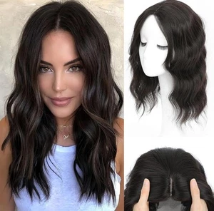3D Haar Topper 16 Zoll für Frauen mit dünner werdendem Haar, Mittelteil Clip in Pony - Bild 1 von 4