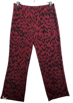 JM Collection Rust Color Pattern Design Wide Leg Pants Size 1x Comfort   P543 - Image 1 of 4