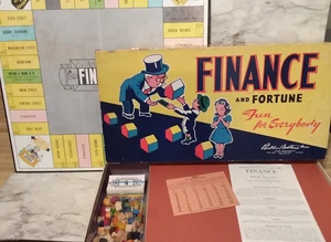 Vintage 1936 Parker Bros. FINANZEN & FORTUNE Brettspiel Original Monopoly - KOMPLETT - Bild 1 von 7