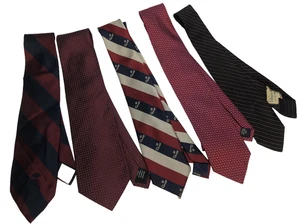 5 x Mixed Lot Of Vintage Silk/Wool Designer Ties Stripes Foulard Professional - Picture 1 of 10