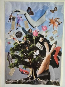Modern Collage Wall Art, Inspiration Driven, Abstract, Strong Emotions, Handmade - Picture 1 of 3