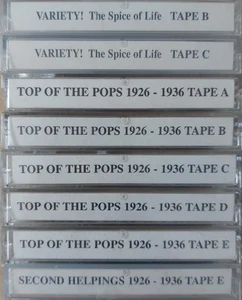8 x MIXED VARIETY ARTISTS (1926 - 1936) CUSTOM RECORDED Cassette Tape Albums - Picture 1 of 4