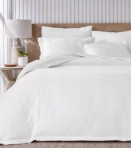 Charter Club “Sleep Luxe” 800TC Cotton Sateen, White, 3 Pc QUEEN, Duvet &Shams - Picture 1 of 9