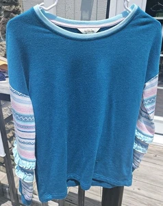 Matilda Jane Size 12 Wild About Life Sweatshirt Wonderment Fair Isle  - Picture 1 of 5