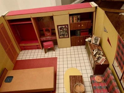 FREE SHIP! 1964 Barbie Dream House, Furniture & Instructions, near complete VGC - Image 1 of 4