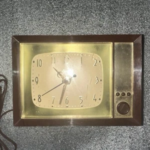 MCM Art Deco SPARTUS TV UHR Regal Tisch funktioniert elektrisch Beschreibung lesen - Bild 1 von 11