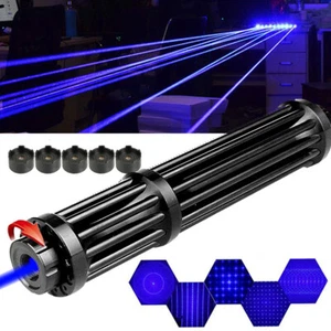 6 Watt Blue Burning Laser Pointer Adjustable Visible Star Light Beam - Picture 1 of 19