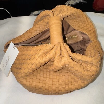 NWT Cleobella Woven Leather Handbag Foto 1 de 4