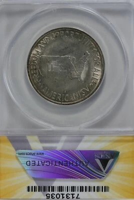1954-S  .50   ANACS  MS 64  WASHINGTON-CARVER    Classic Silver Commemorative   - Image 1 of 2