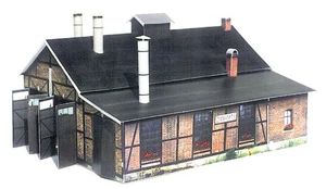 Lokschuppen (Schmalspur) Bahnhof Jöhstadt, Karton Bausatz Maßstab H0e 1:87 - Picture 1 of 1