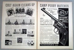 1936 Colt Officers Model .38 Special Revolver Original 2-Page Print Ad - Picture 1 of 1