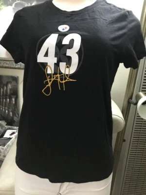 Pittsburgh Steelers NFL Women's TEAM APPAREL Shirt Sz M Actual Small black - Image 1 of 4