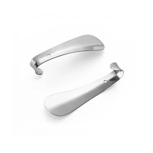 Short Handle Shoe Horn Stainless Steel Handled Metal Shoehorn Travel Shoe Horn - Picture 1 of 8