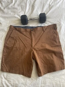 George Brown Flat Front Shorts - Men’s Size 40 Brown I82 - Picture 1 of 4