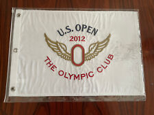 2012 US Open Golf Embroidered Pin Flag Olympic Club W Simpson Tiger New Mint PGA