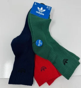 Calcetines Adidas Originales Trifolio Para Hombre Grandes 3 Pares Cuarto Alto Para Hombre Talla 8-12 - Imagen 1 de 2