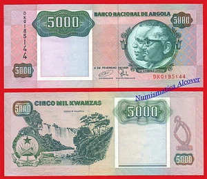 ANGOLA 5000 Kwanzas 1991 Pick 130c  SC /  UNC  - Picture 1 of 1