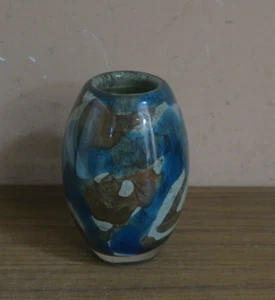 Botella de jarrón de vidrio de estudio de arte abstracto de colección 6" MCM - Imagen 1 de 7