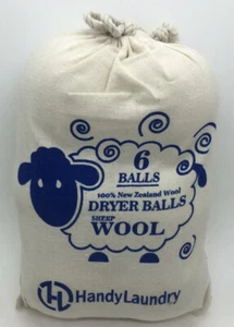 NUEVAS Prácticas Bolas Secadoras de Lana de Oveja 100% Nueva Zelanda - 6 Bolas de Lana - Imagen 1 de 2